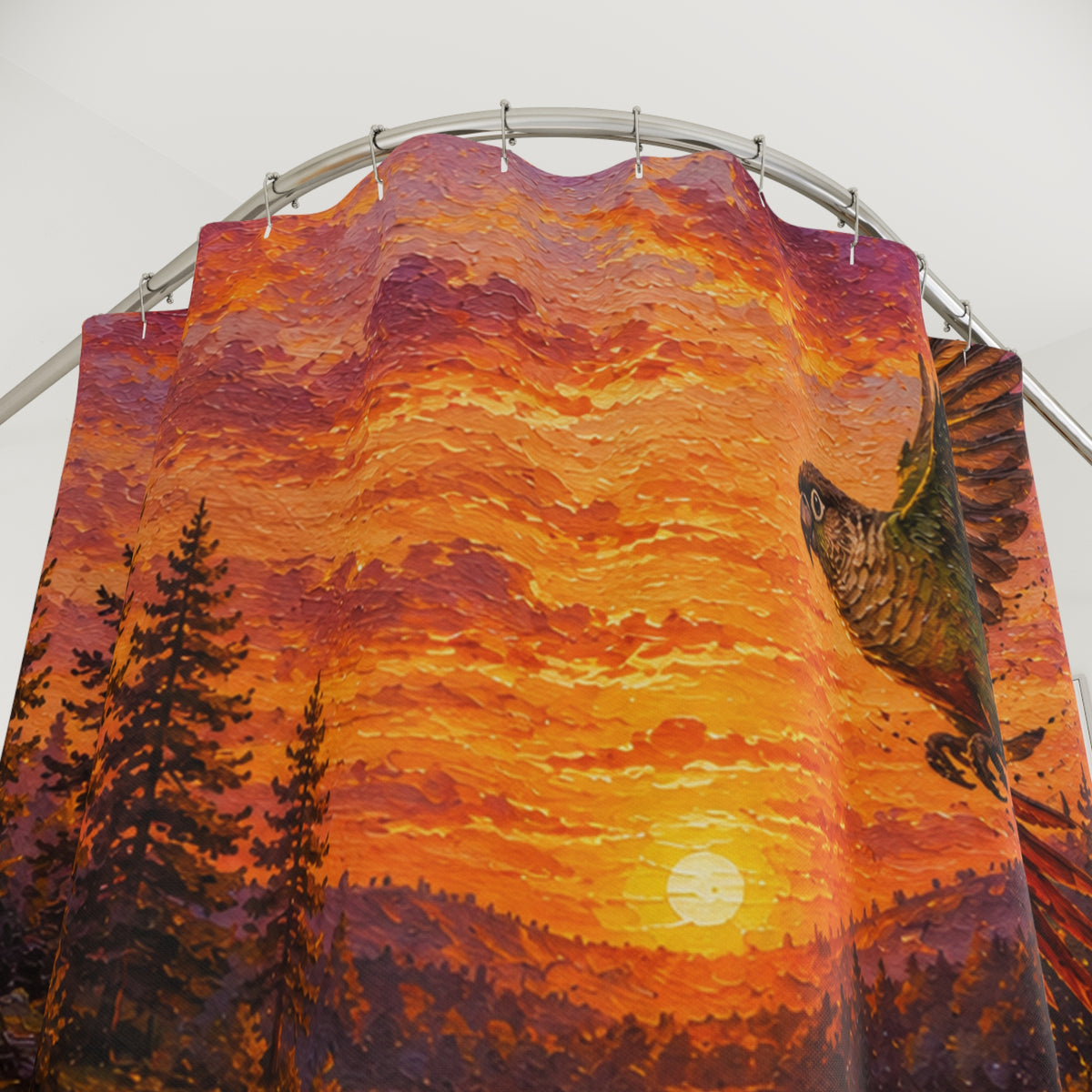 Love swan Shower Curtains