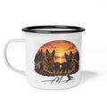 German shepherd family Enamel Camp Cup