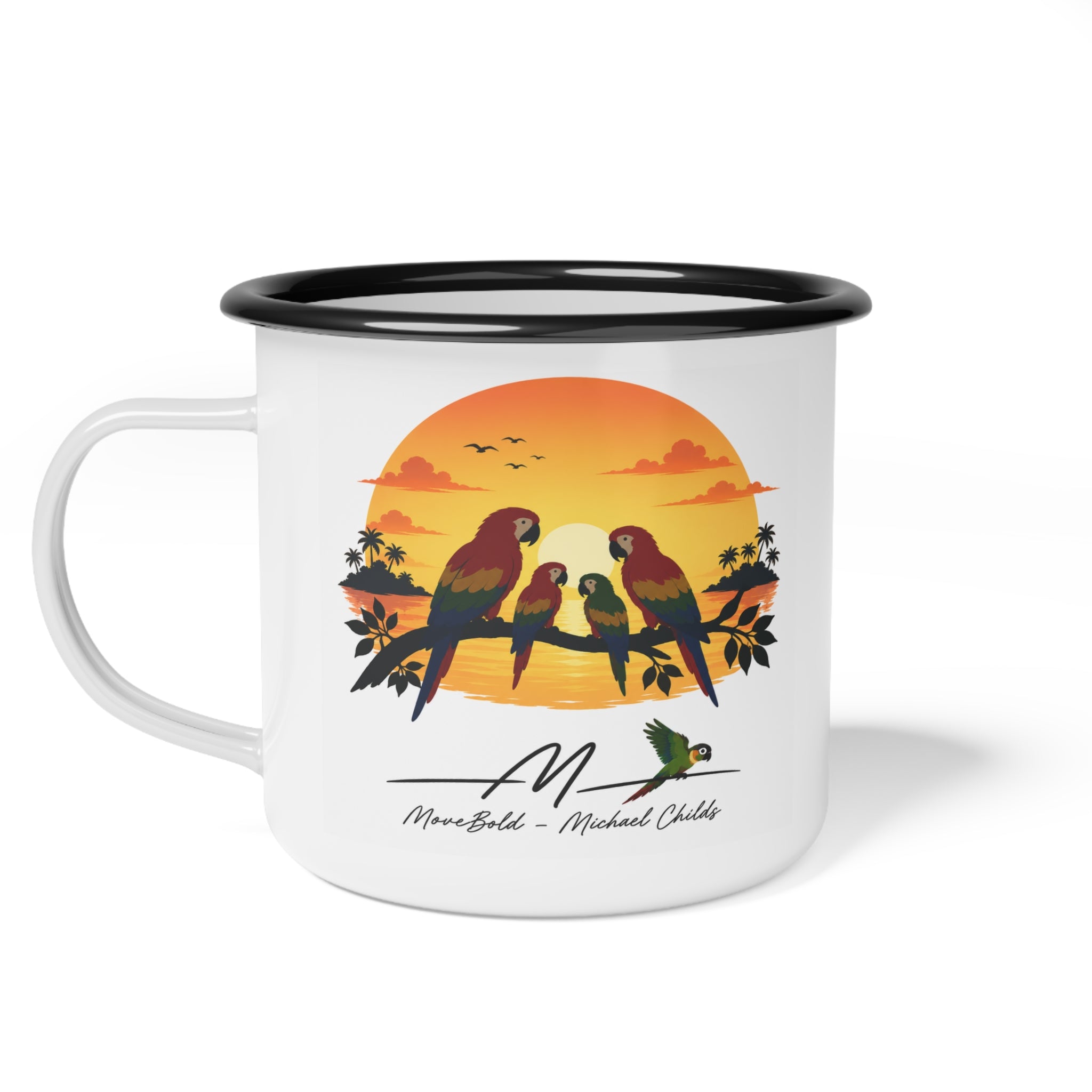 Parrot family Enamel Camp Cup