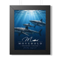 Ocean Shark Family Framed Vertical Poster