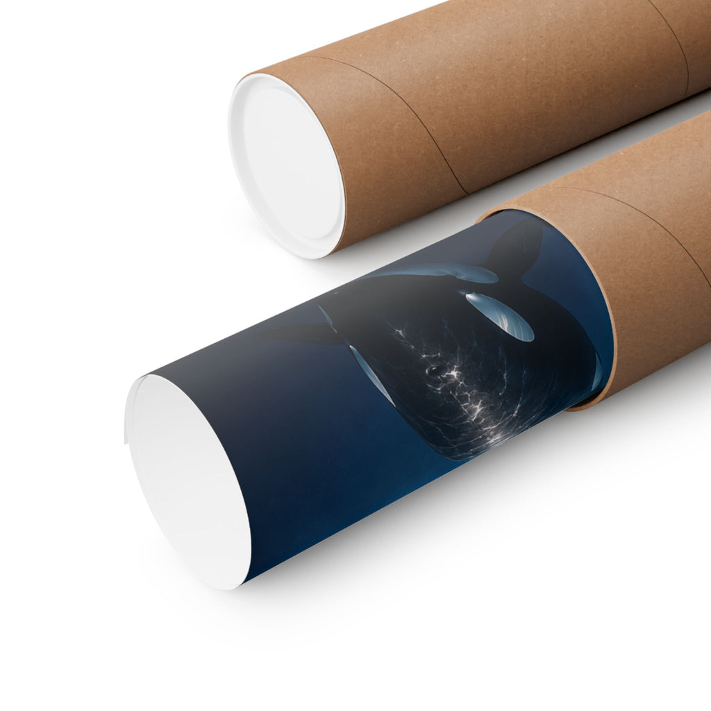 Ocean Whale Family Matte Horizontal Posters