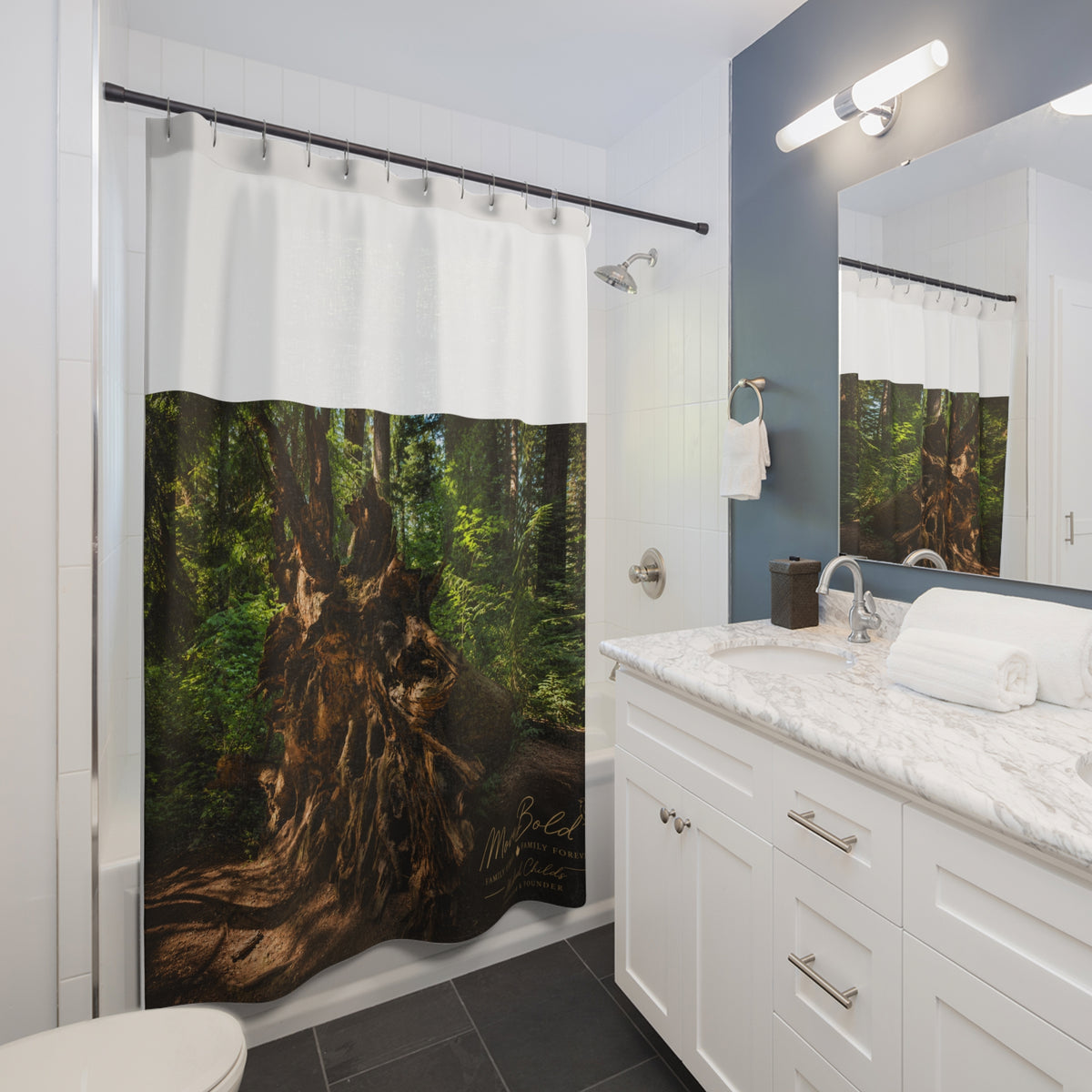 Mysterious tree Shower Curtains
