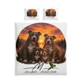 pit bull family Cotton Bed Set