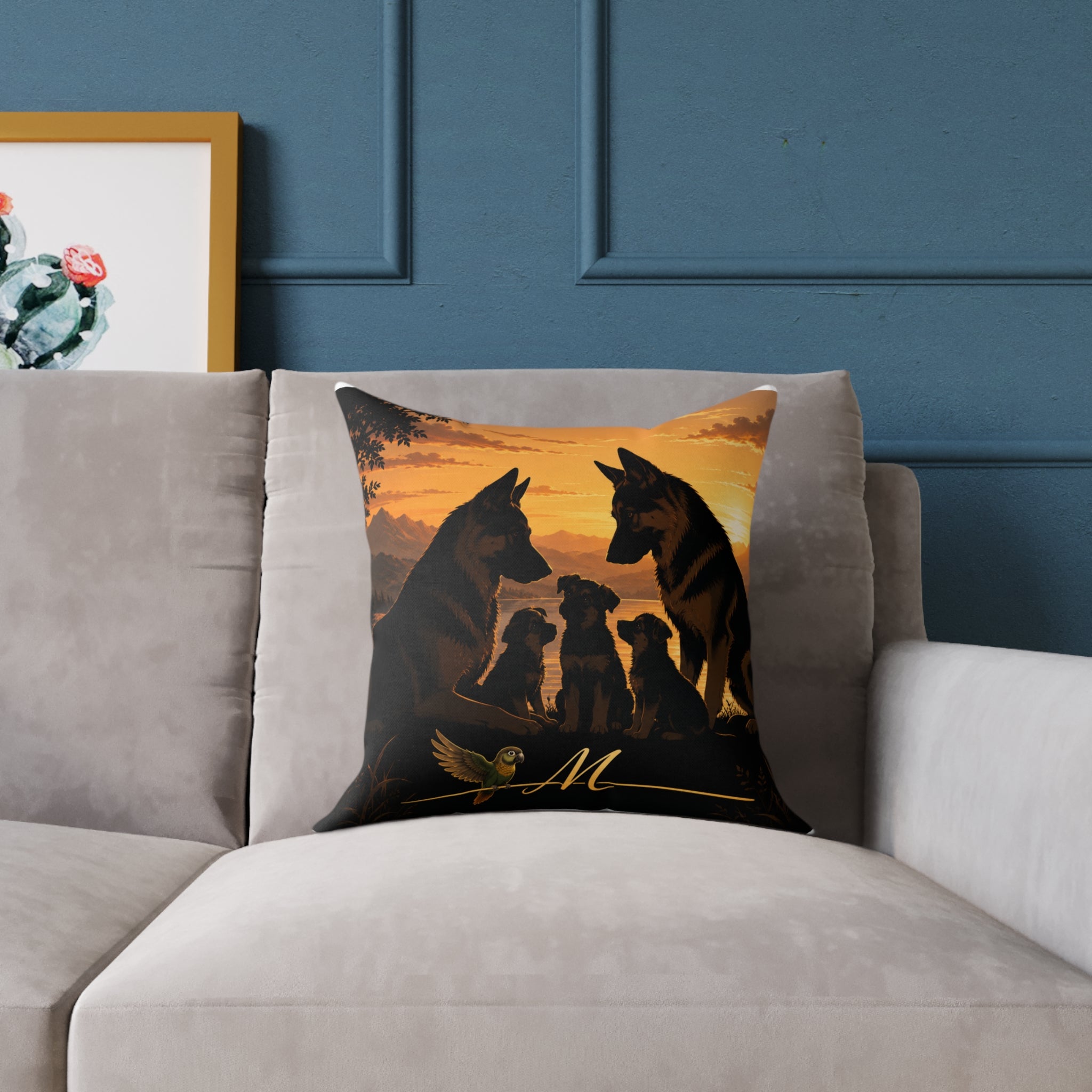 Square Poly Canvas Pillow