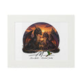 Dragon family Fine Art Prints (Passepartout Paper Frame)
