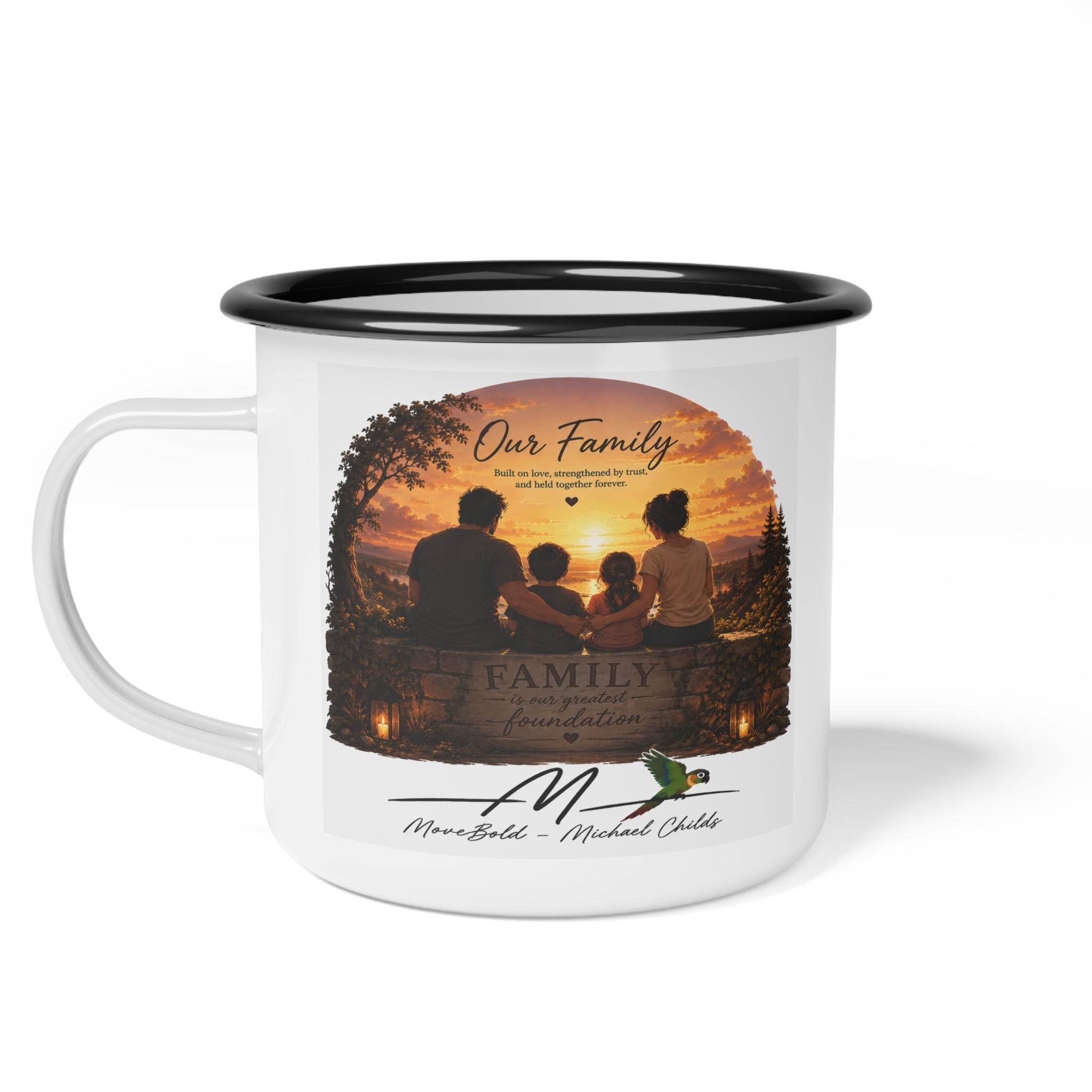 family Enamel Camp Cup