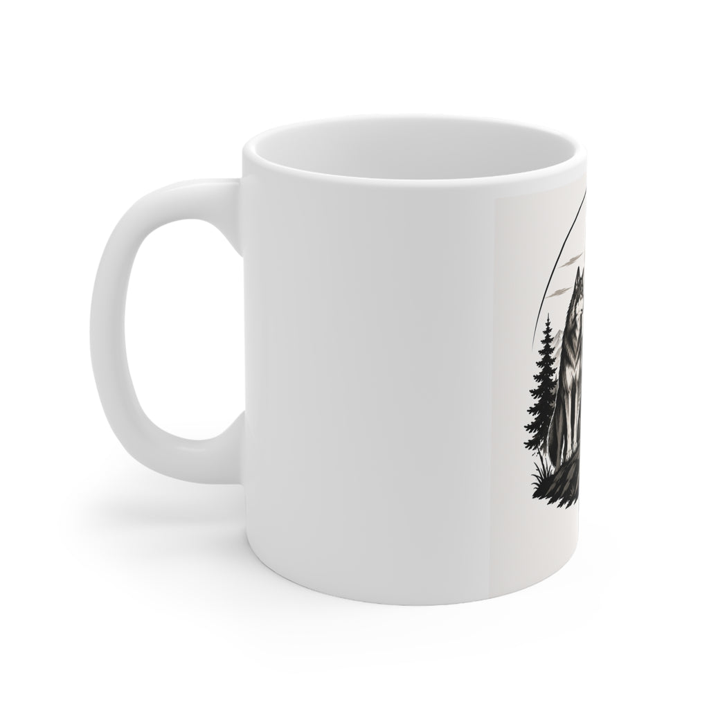 White Ceramic Mug, 11oz
