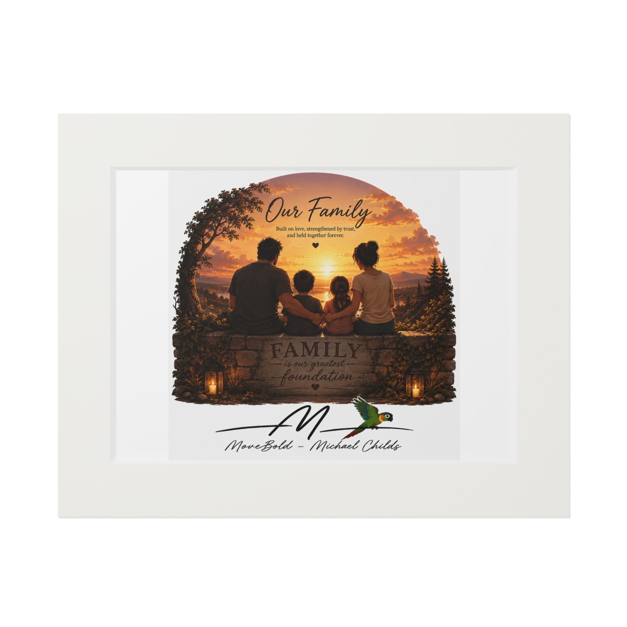 Family Fine Art Prints (Passepartout Paper Frame)