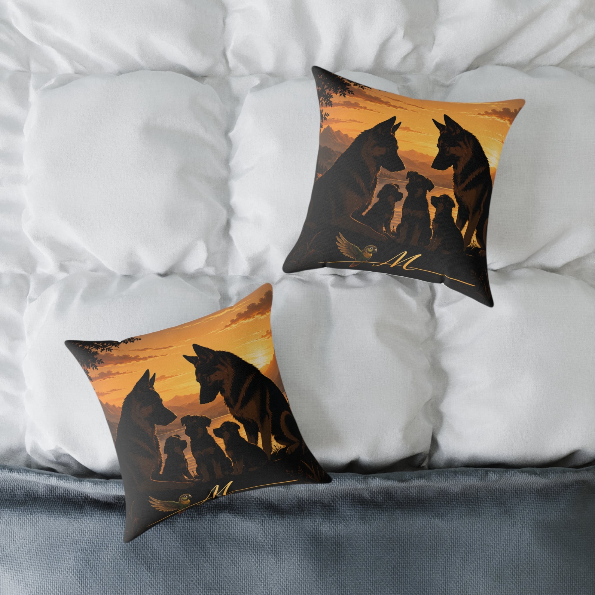 Square Poly Canvas Pillow