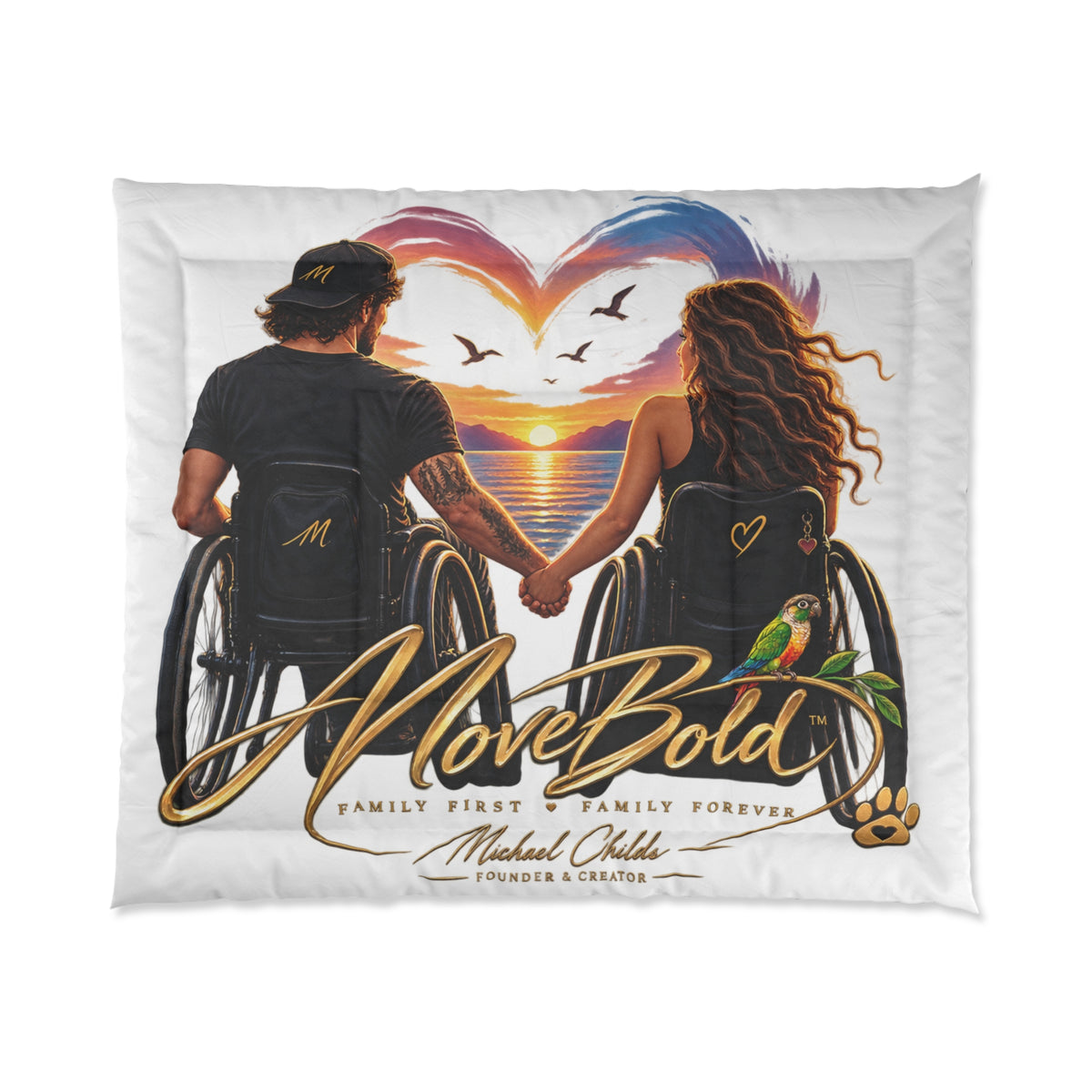 Disabled couple Comforter