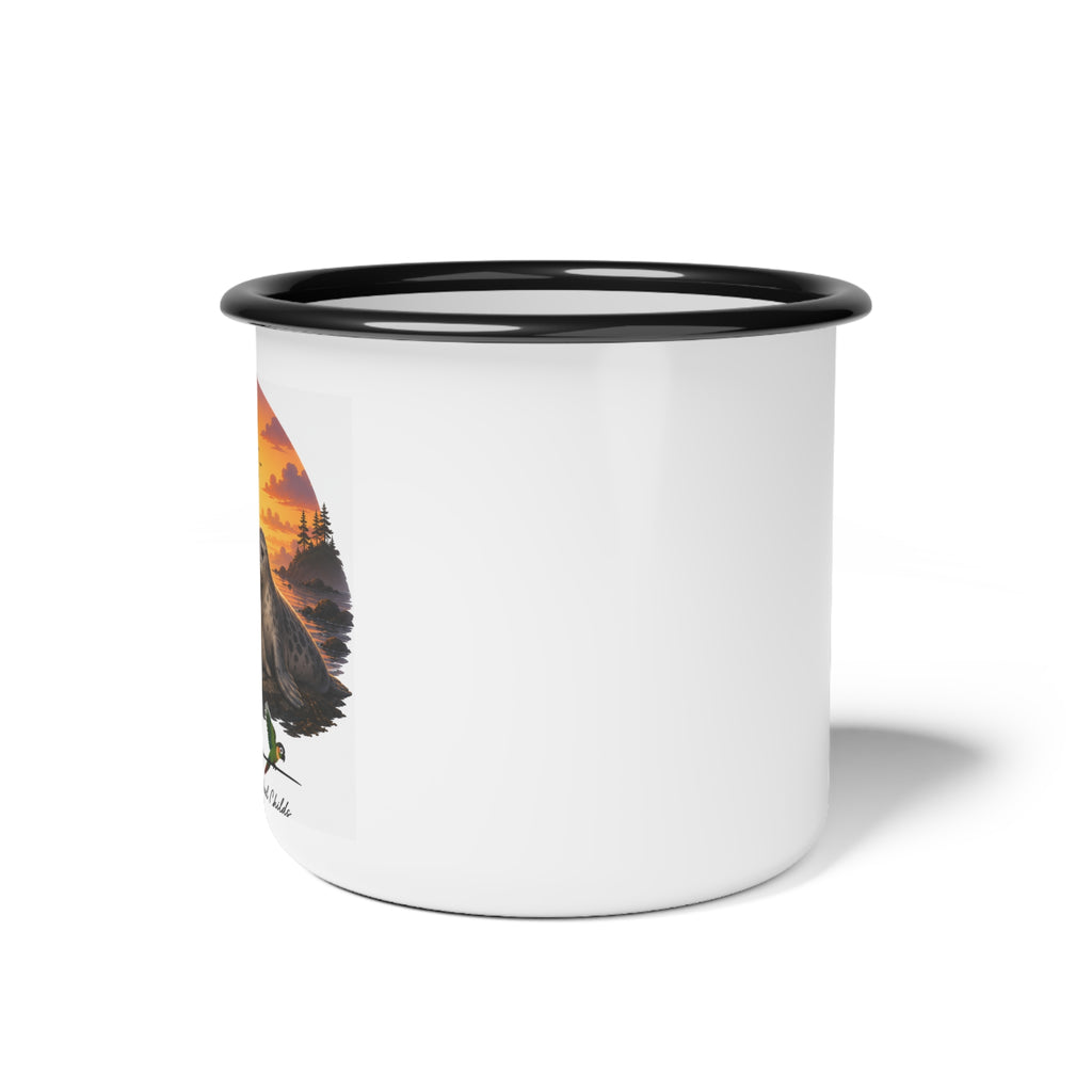Seal family Enamel Camp Cup