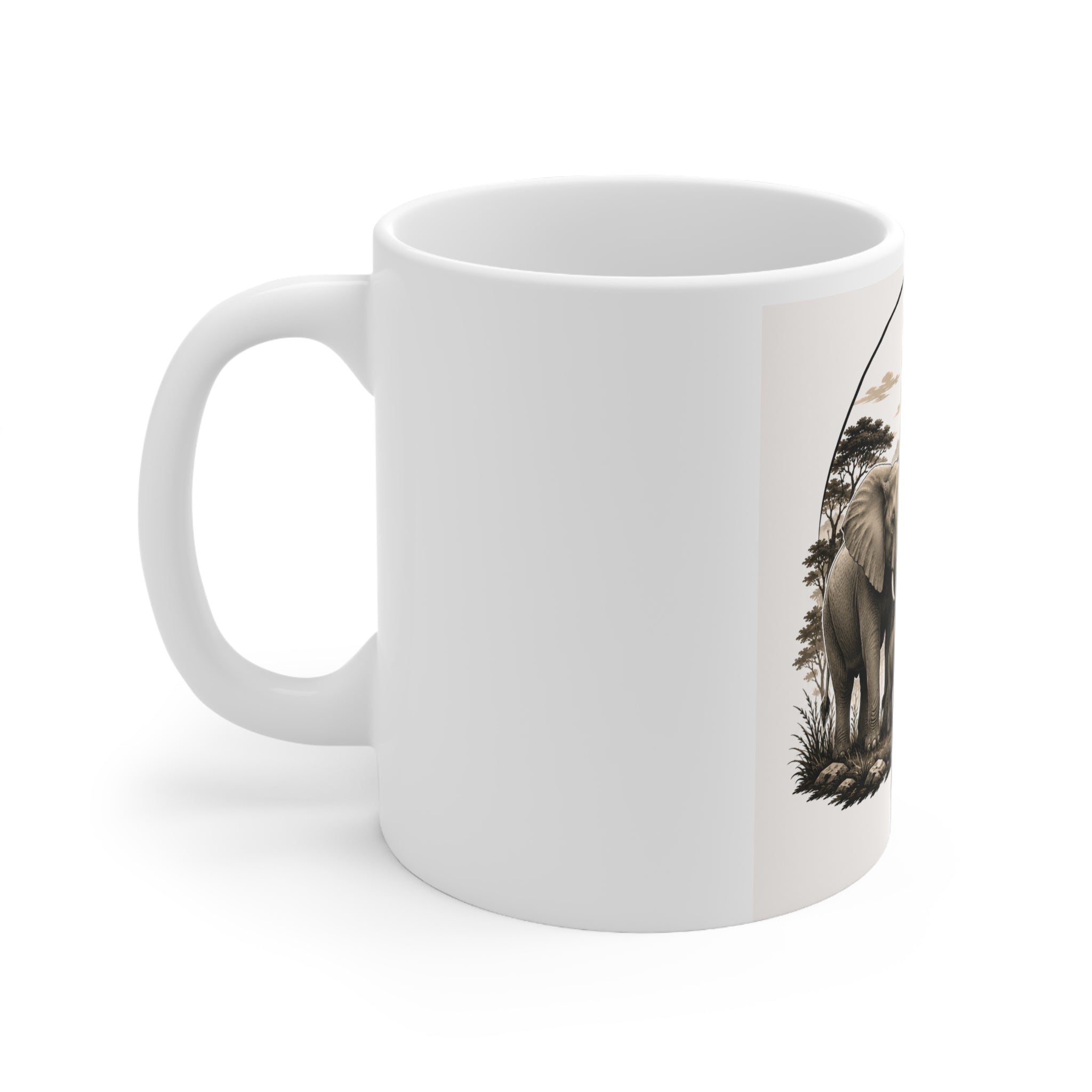 White Ceramic Mug, 11oz