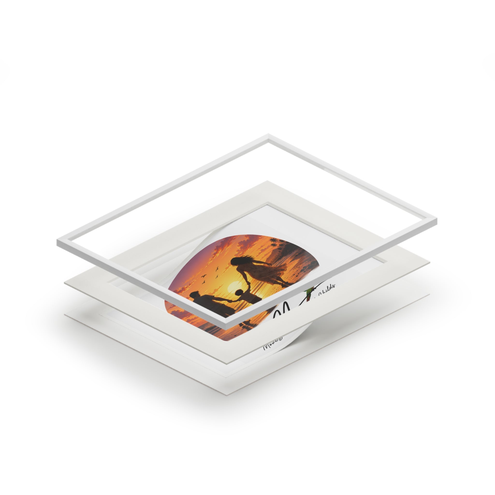 Family Fine Art Prints (Passepartout Paper Frame)