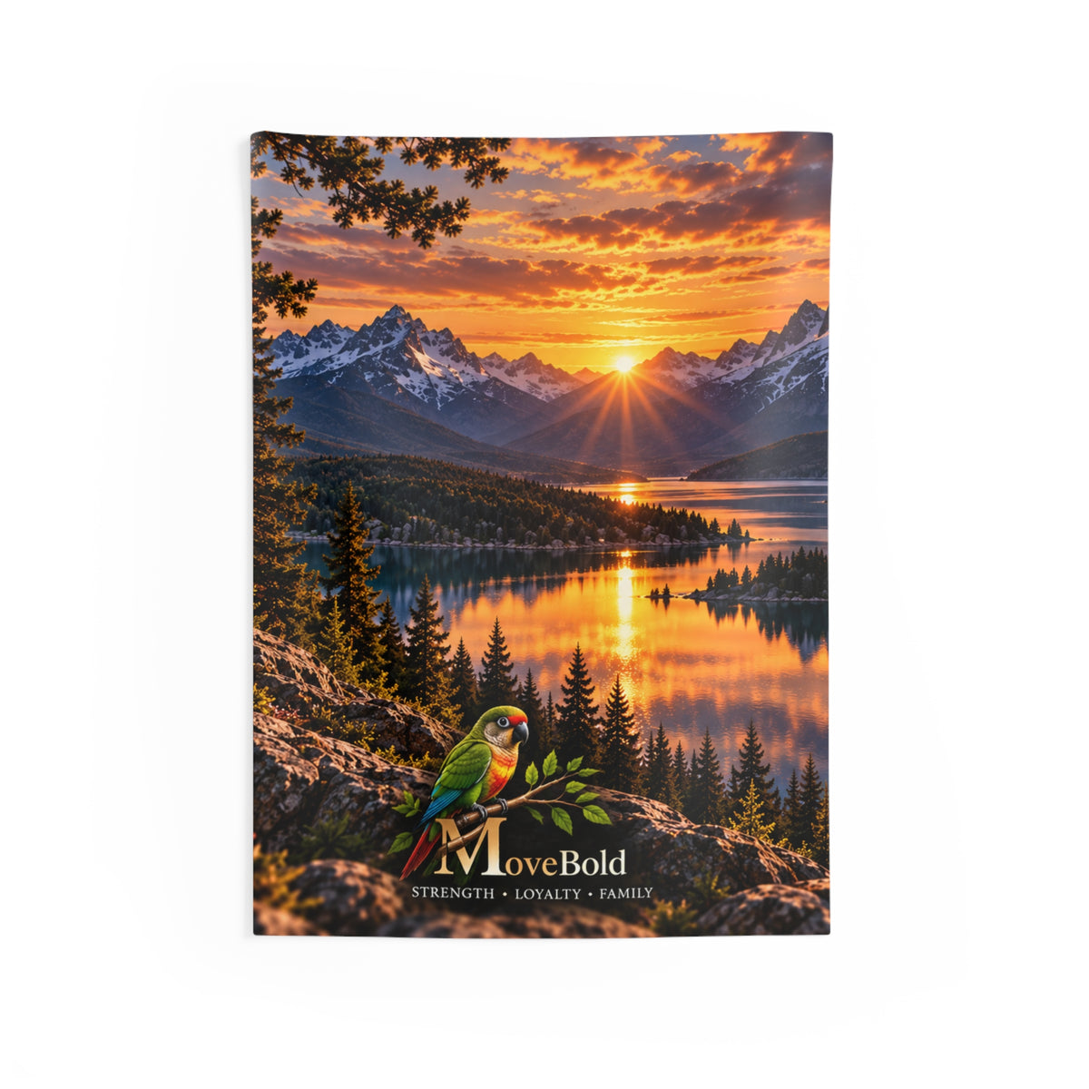 Strength Of The Moutains Indoor Wall Tapestry