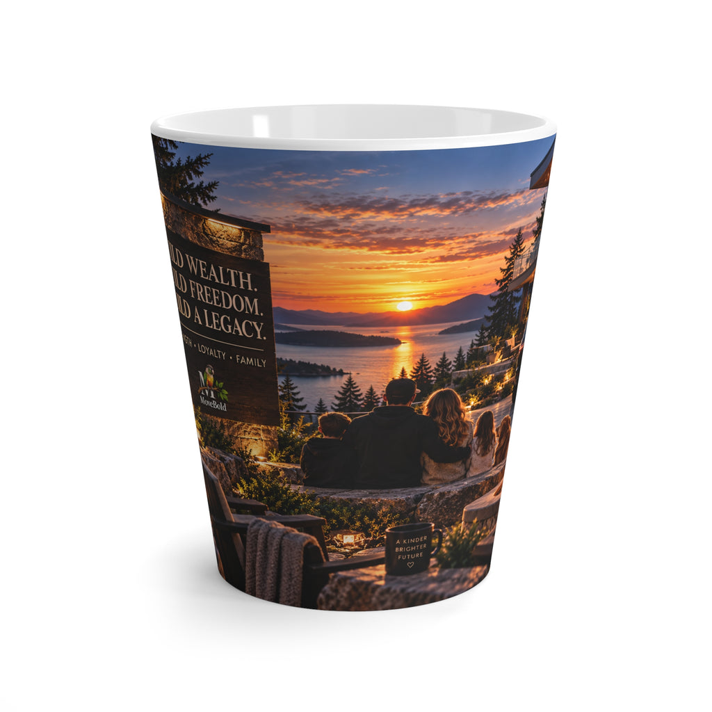 Build wealh, Build freedom, Build A Legacy. Latte Mug