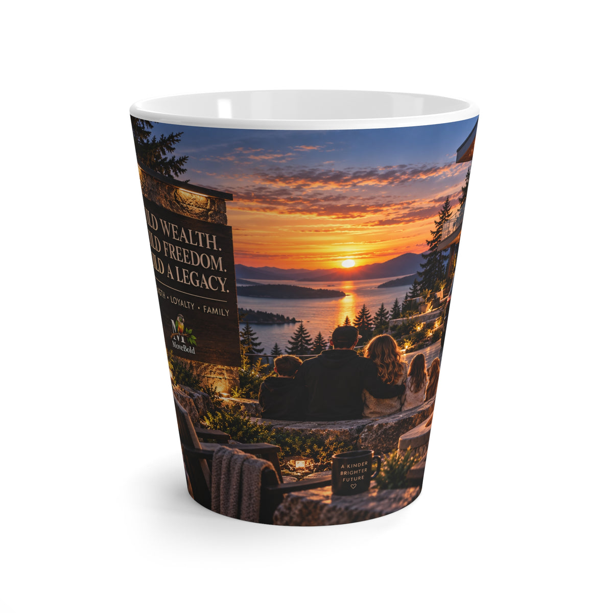 Build wealh, Build freedom, Build A Legacy. Latte Mug