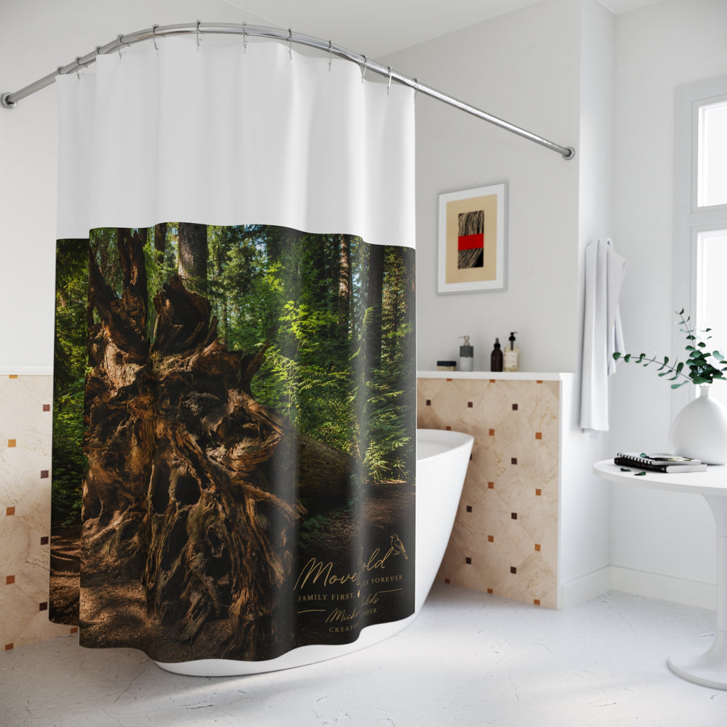 Mysterious tree Shower Curtains