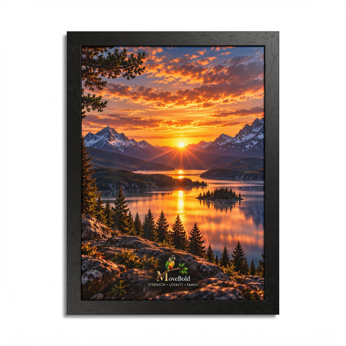 Framed Poster, Multi-Color