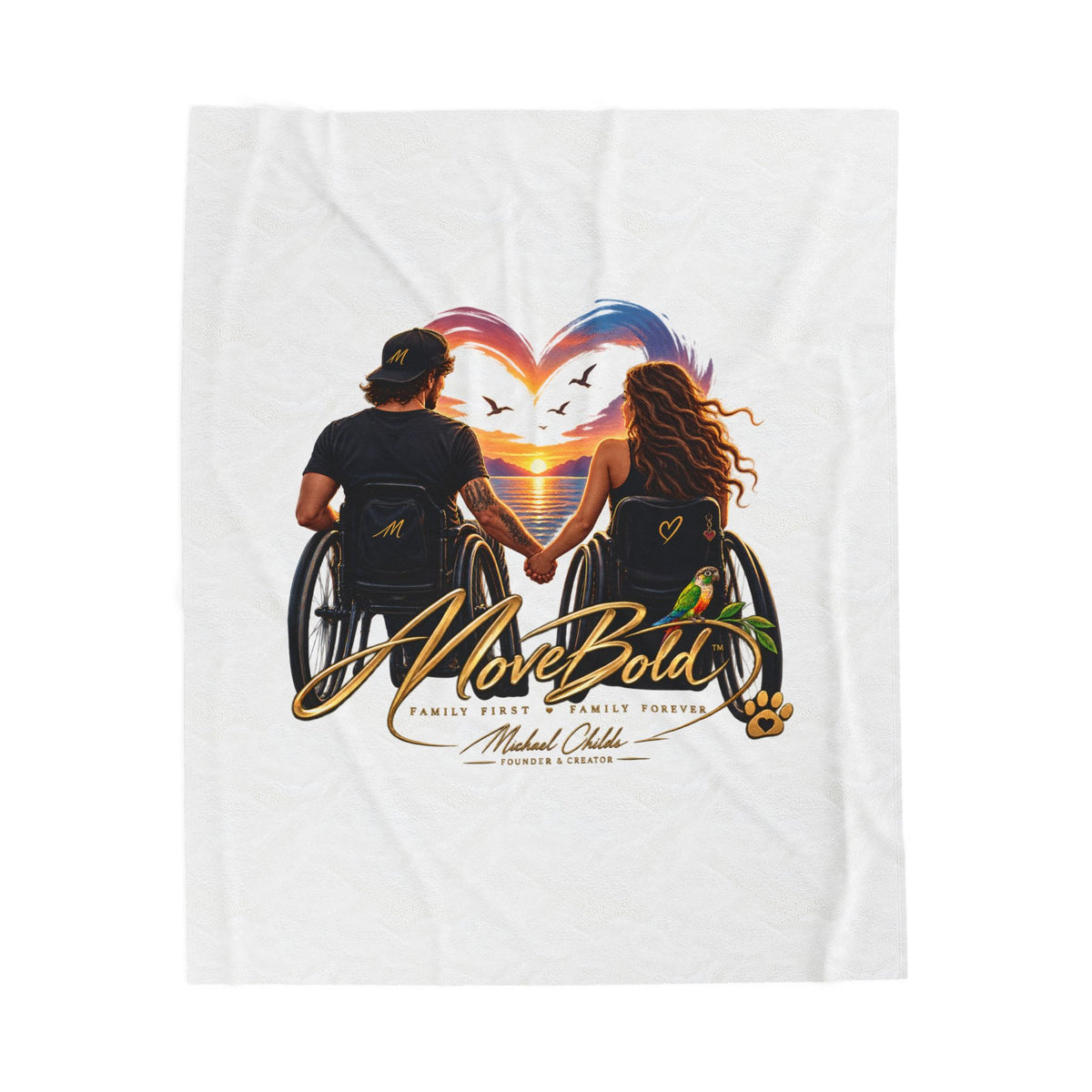 Disabled couple Velveteen Plush Blanket