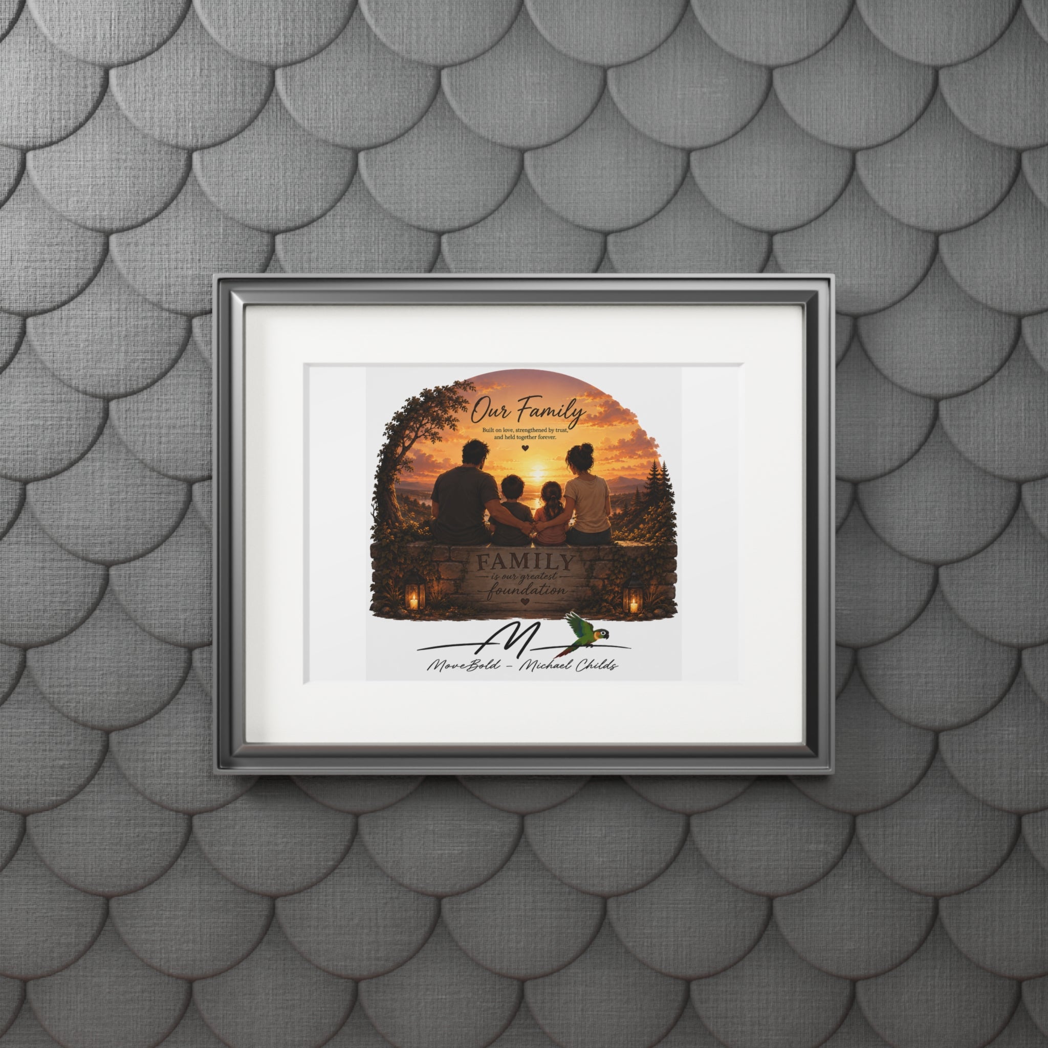 Family Fine Art Prints (Passepartout Paper Frame)