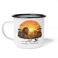 Lion family Enamel Camp Cup