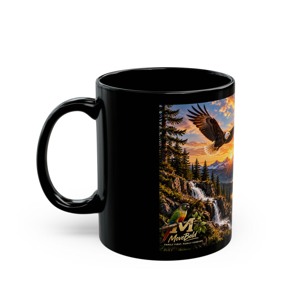 Strength of the eagle 
Black Mug (11oz, 15oz)