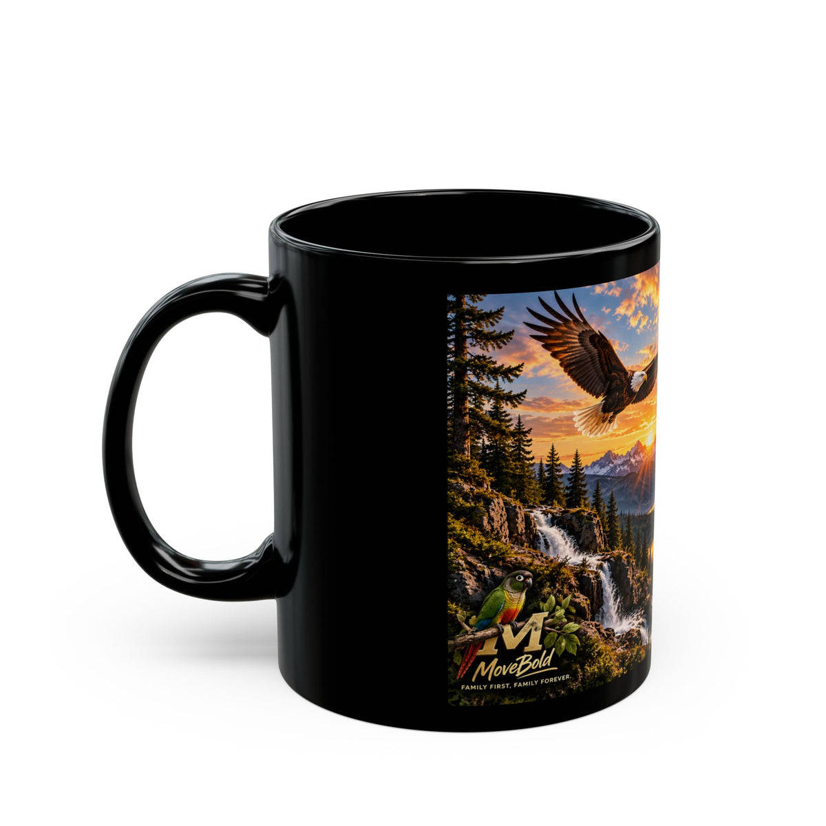 Strength of the eagle 
Black Mug (11oz, 15oz)