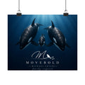 Ocean Whale Family Matte Horizontal Posters