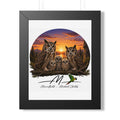 owl family.Framed Vertical Poster