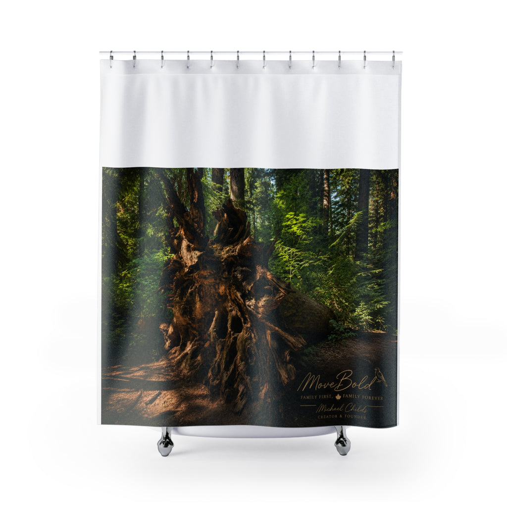 Mysterious tree Shower Curtains